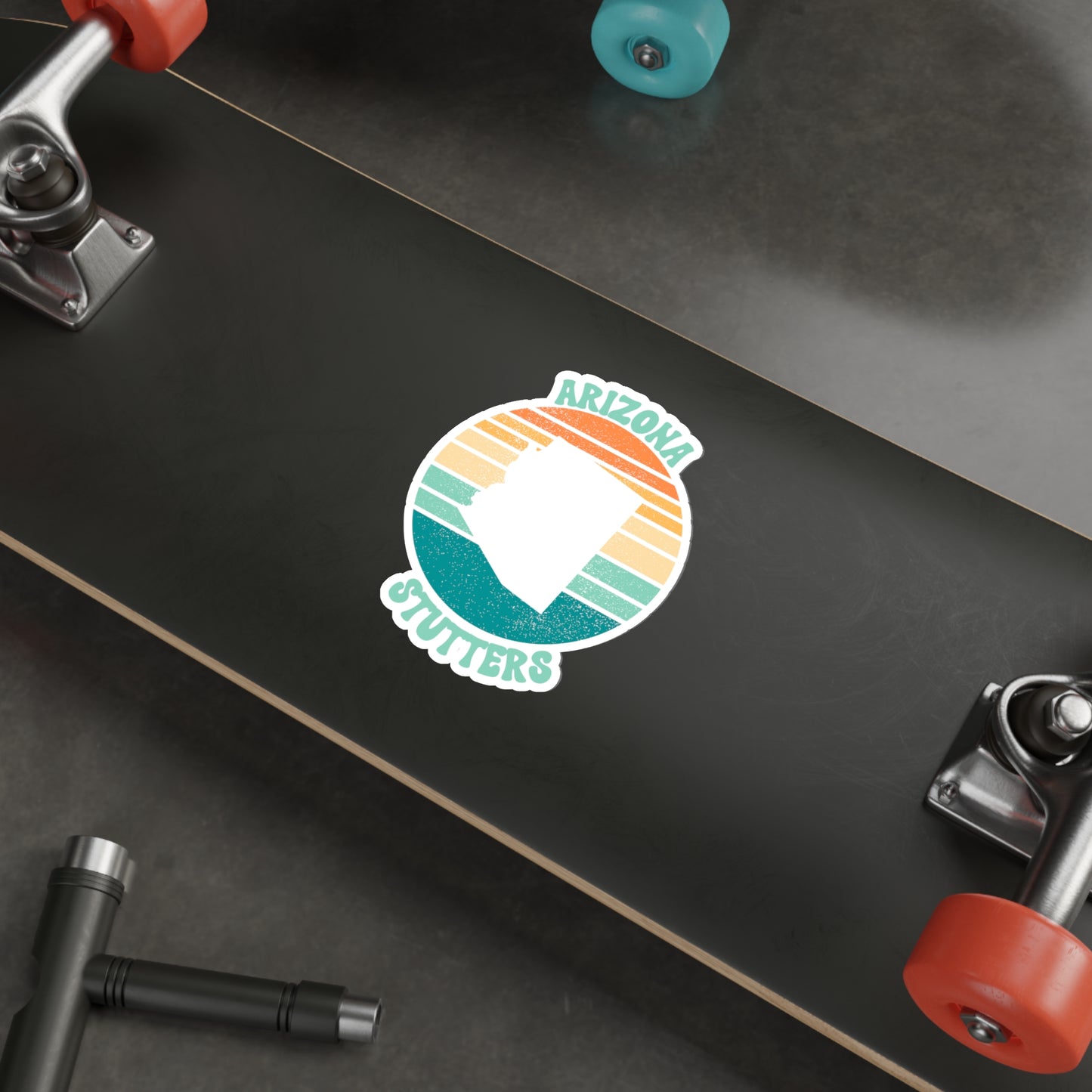 Arizona Stutters Retro Sun Sticker, 3", 4", 5" or 6"