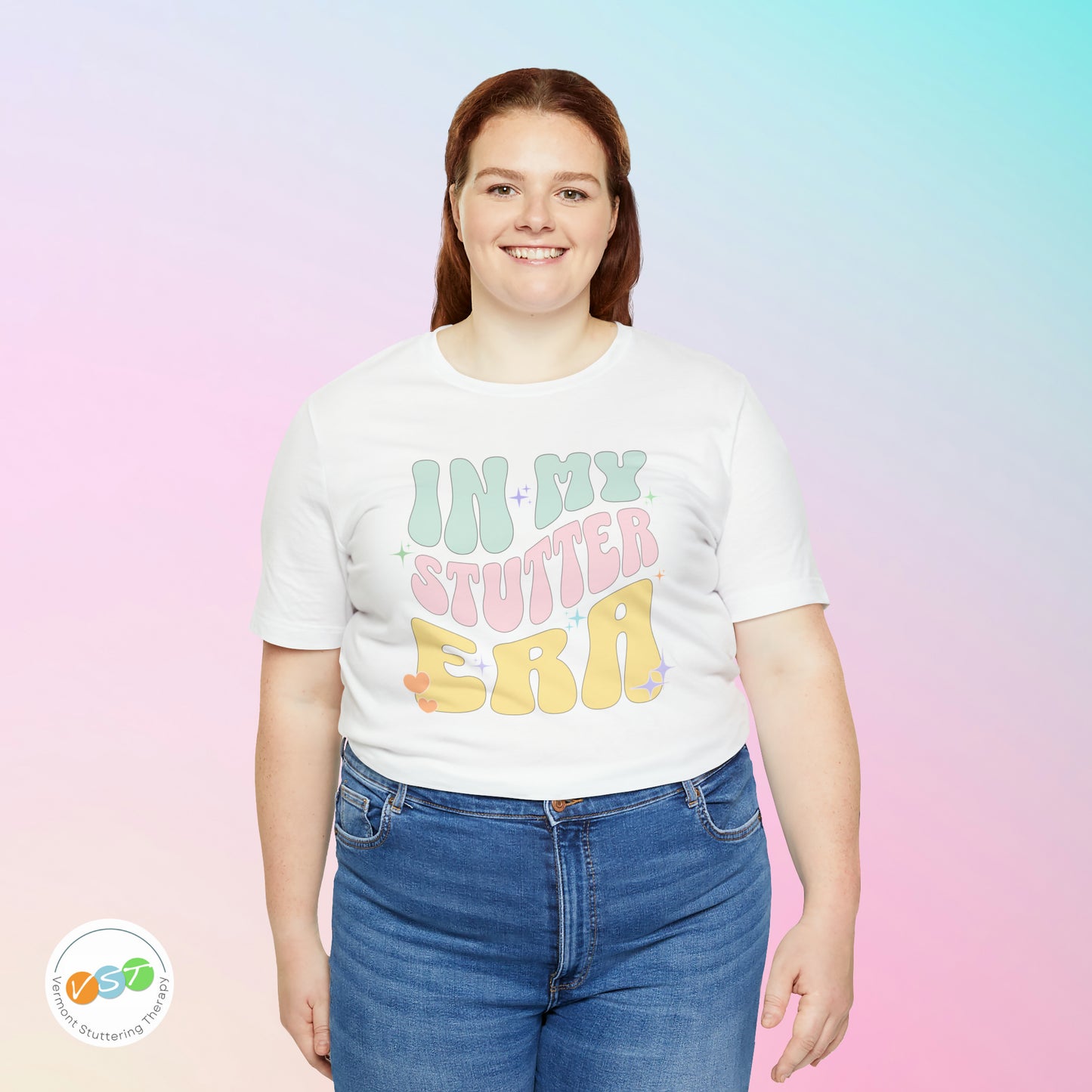 In My Stutter Era Pastel Retro T-shirt