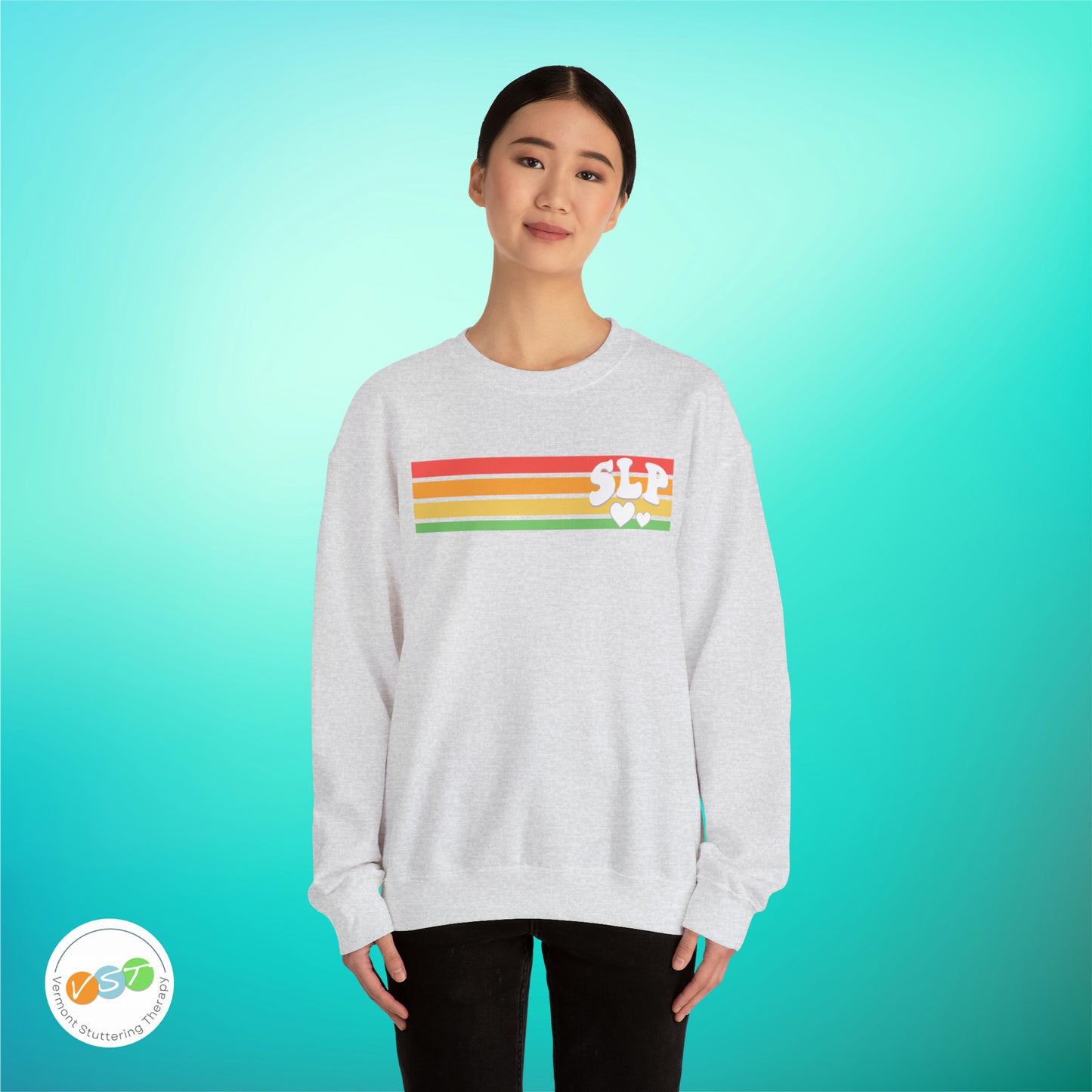 Retro Stripe SLP Hearts Sweatshirt