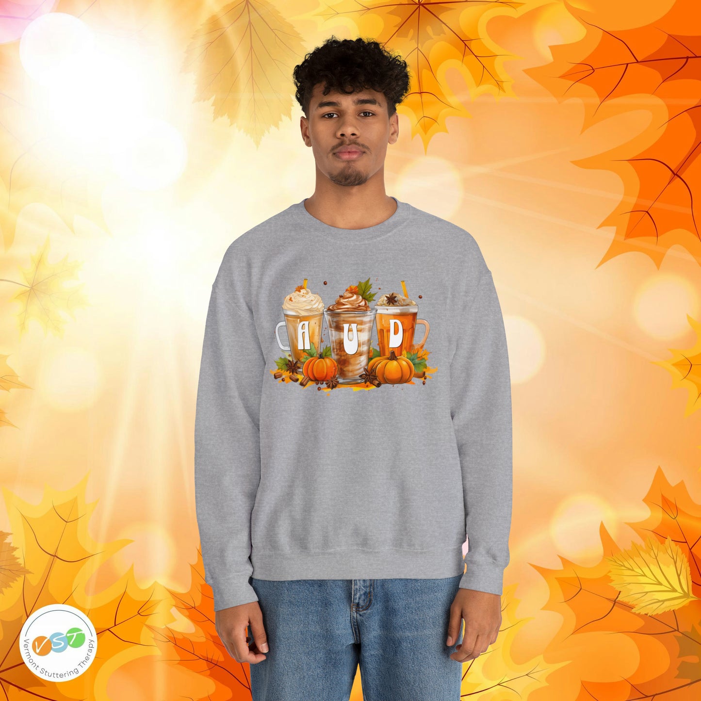 AUD Fall Pumpkin Latte Coffee Sweatshirt Gift