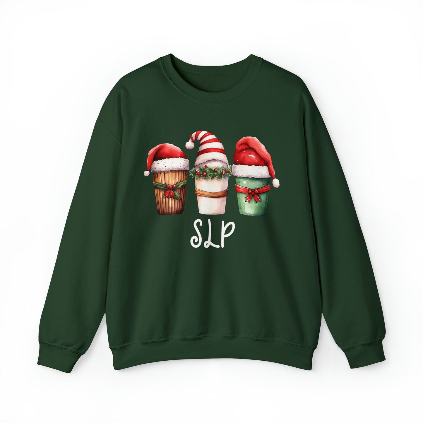 Cute SLP Christmas Coffee Santa Hat Sweatshirt