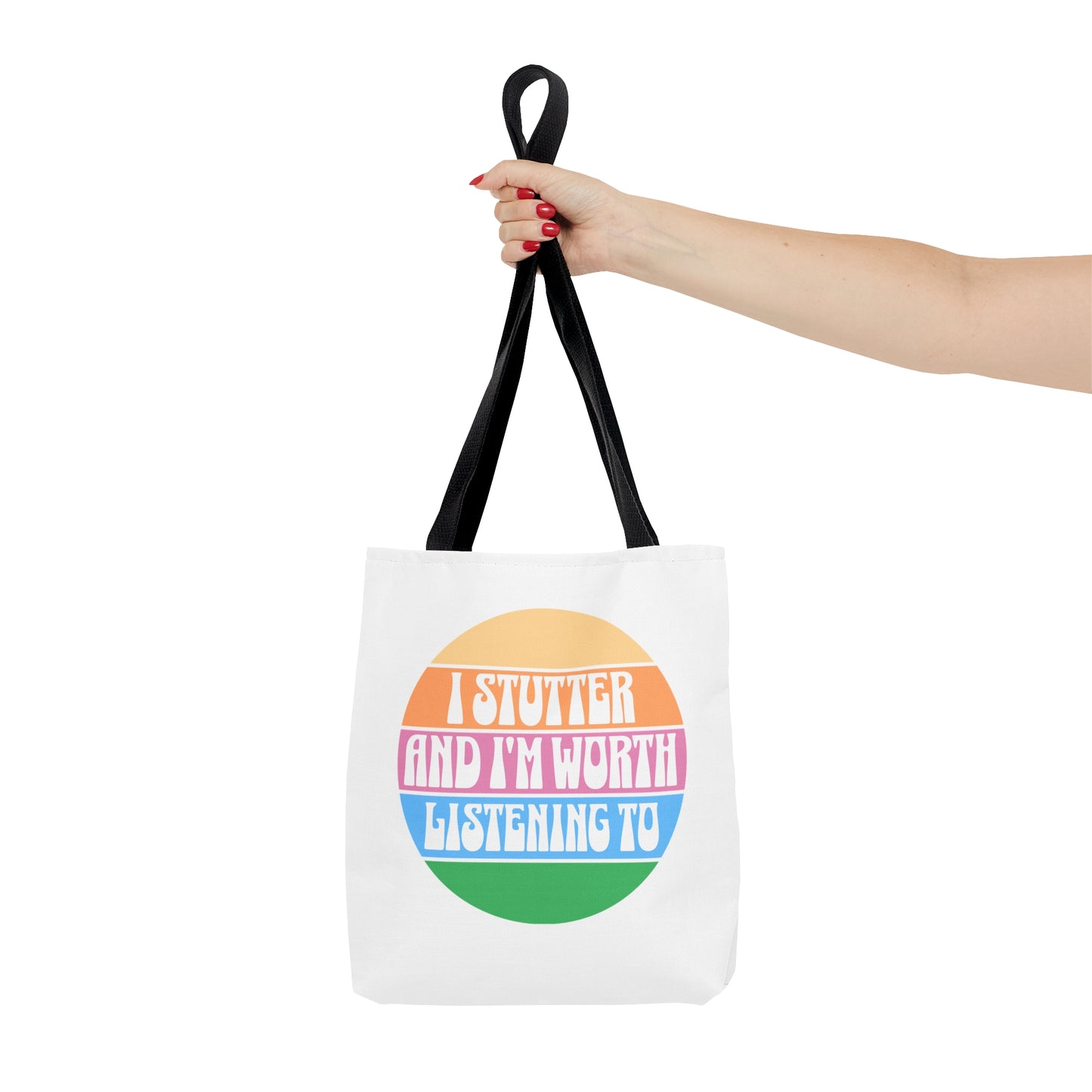 I Stutter and I'm Worth Listening To Tote Bag - Normalize Stuttering Challenge