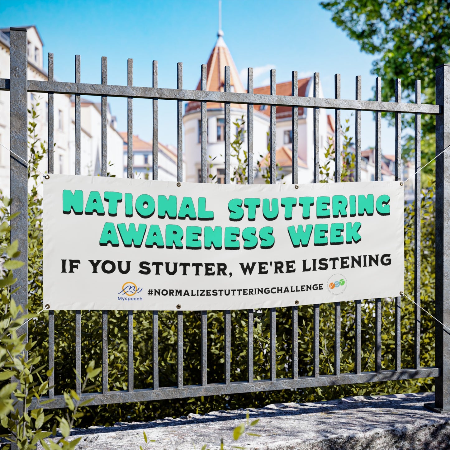National Stuttering Awareness Week (NSAW) Vinyl Banner - 72 x 24"