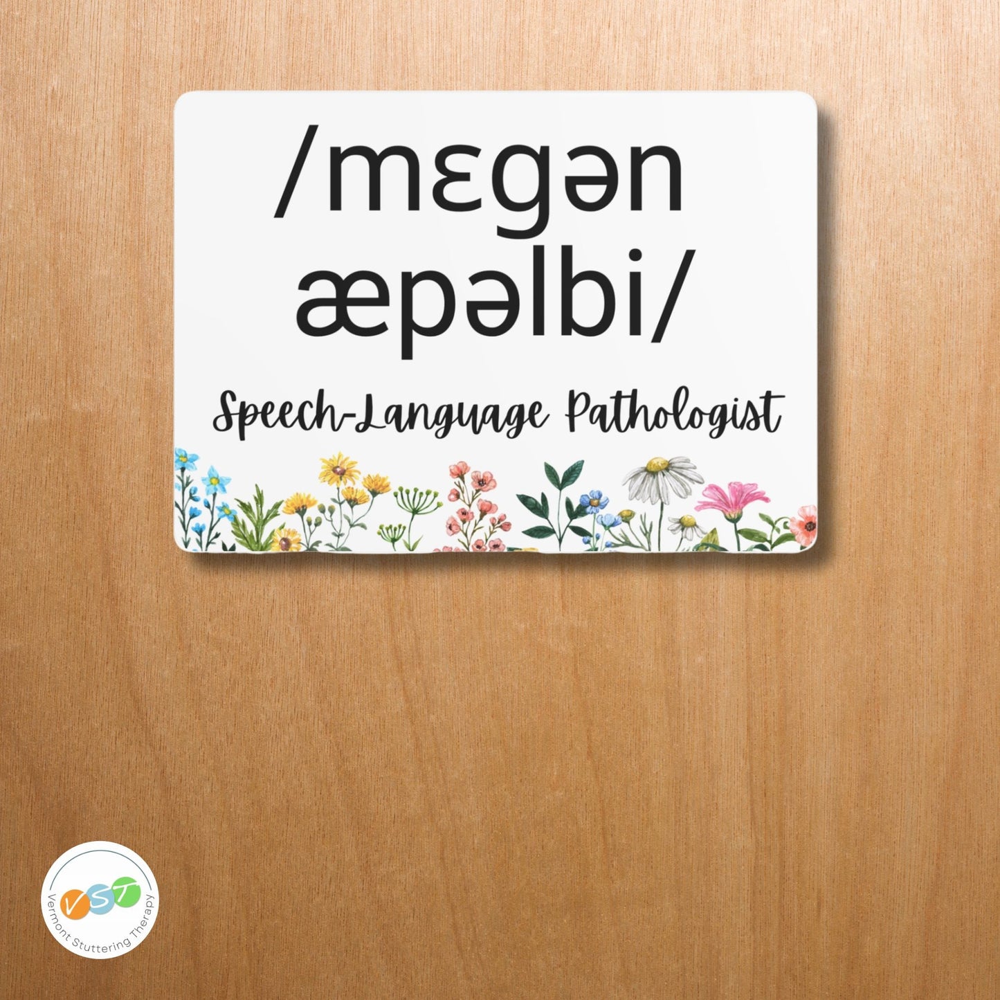 Custom Office Metal Name Plate IPA Phonetic Gift for SLPA