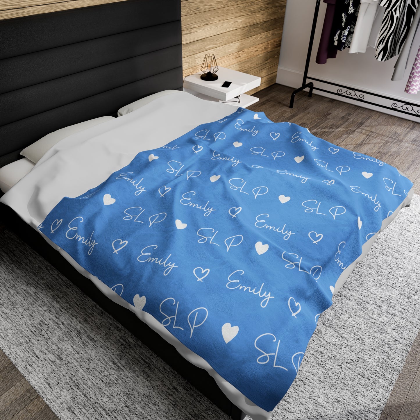Custom Velveteen Plush Blanket for SLP