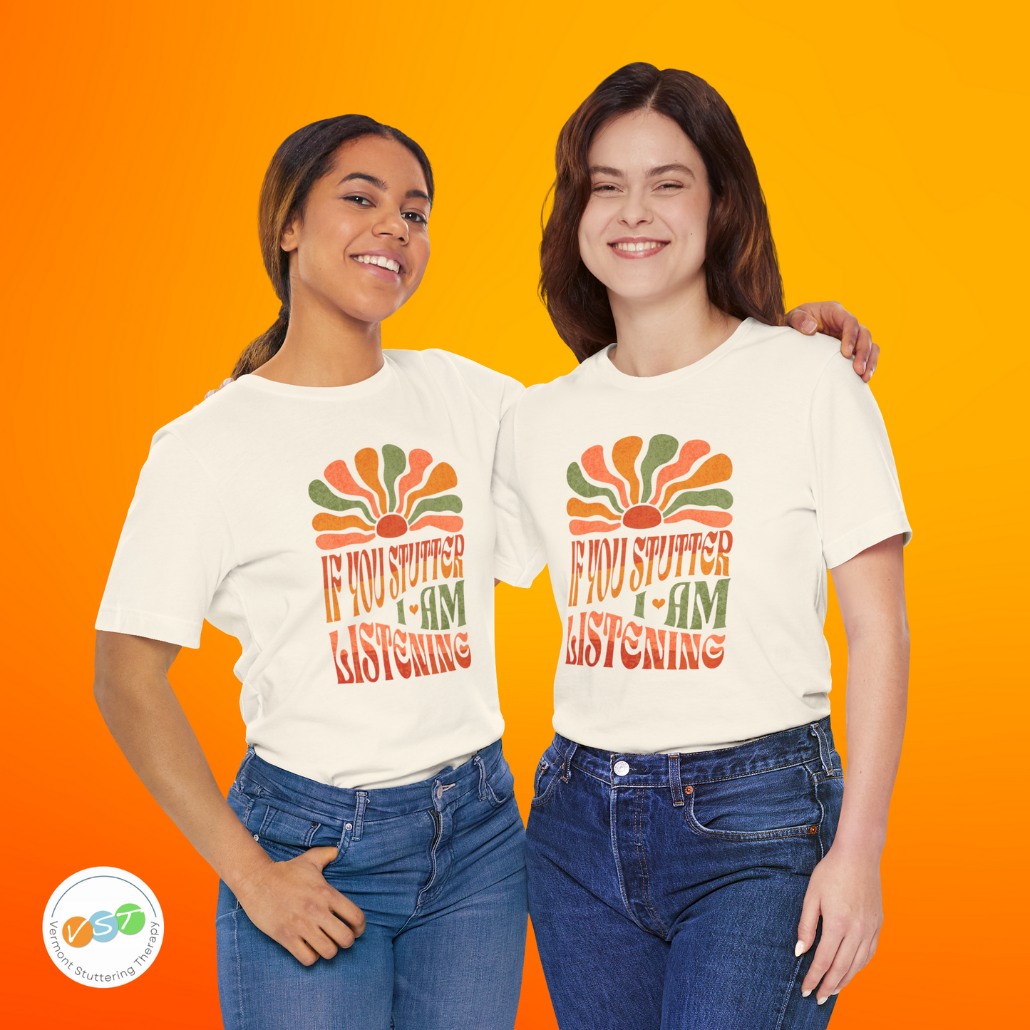 Boho If You Stutter I'm Listening Tshirt