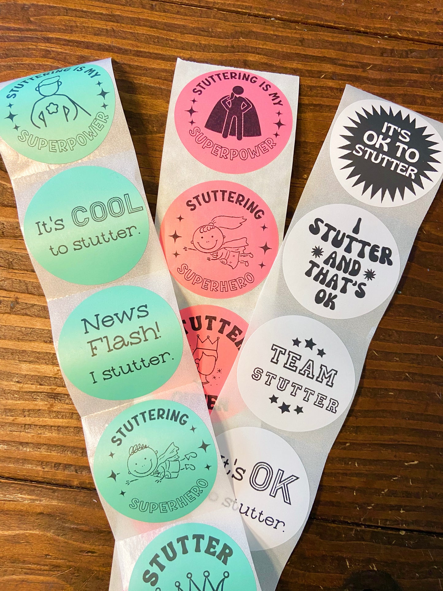 Stuttering Sticker Set for Chapter Leaders and SLPs