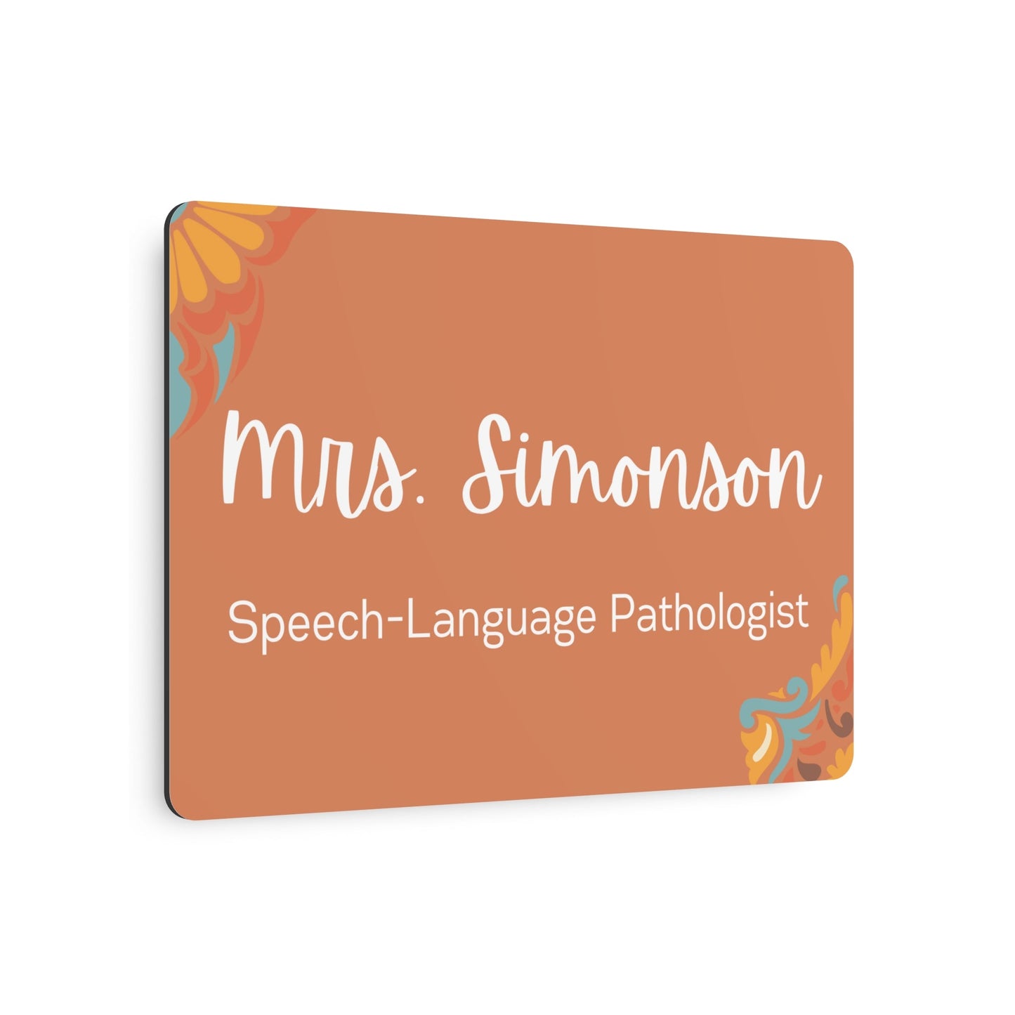 Custom Office Metal Name Plate IPA Phonetic Gift for SLPA