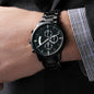 Father's Day Groomsmen Gift for Him - Customizable Black Engraved Watch