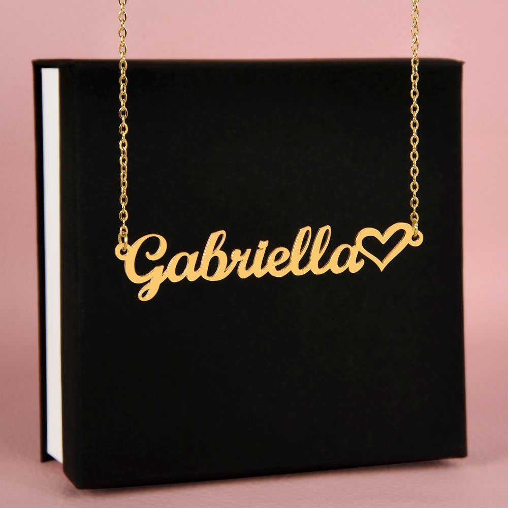 Bestie Galentine's Day Gift - BFF Valentine's Day Custom Heart Name Necklace