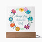 Stuttering Home Decor Gift Floral Acrylic Plaque - Always My Authentic Self