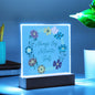 Stuttering Home Decor Gift Floral Acrylic Plaque - Always My Authentic Self