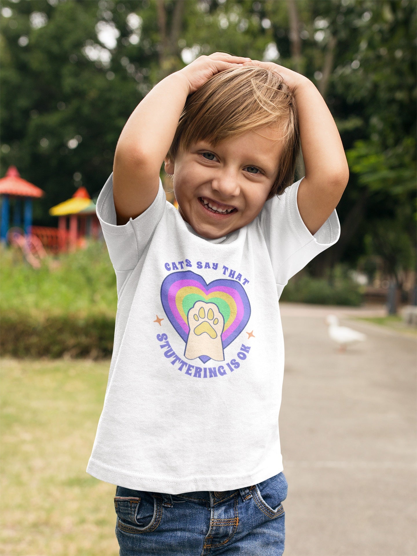 Cats Say that Stuttering Is OK Kids Tshirt