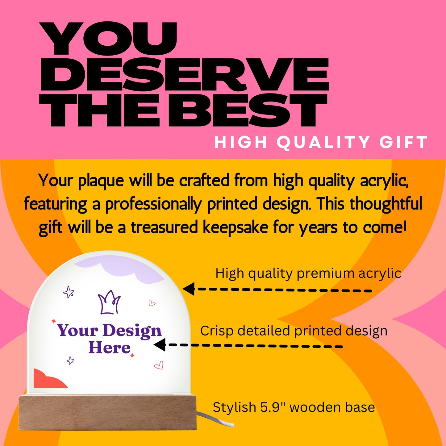 Stutter Queen Acrylic Desk Plaque for Woman who Stutters