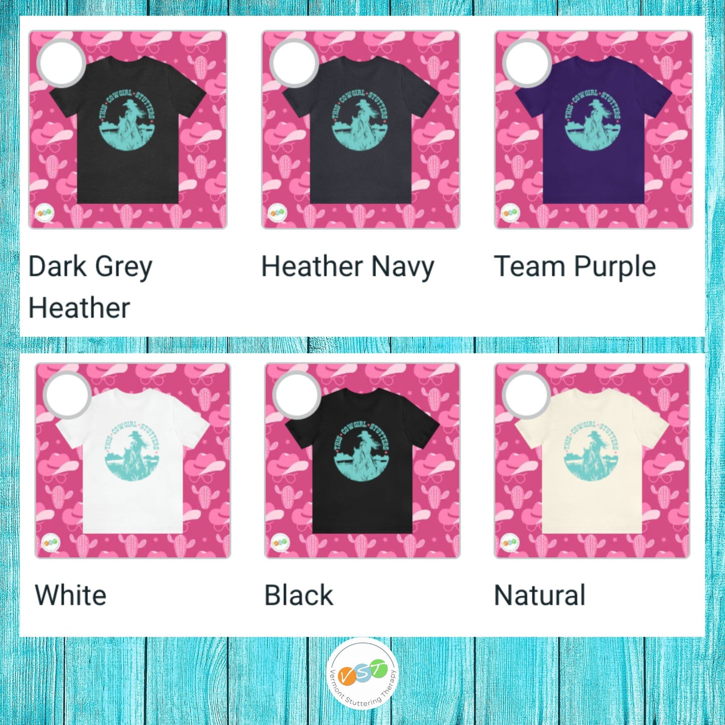 Coastal Cowgirl Stuttering T-shirt for Person Who Stutters