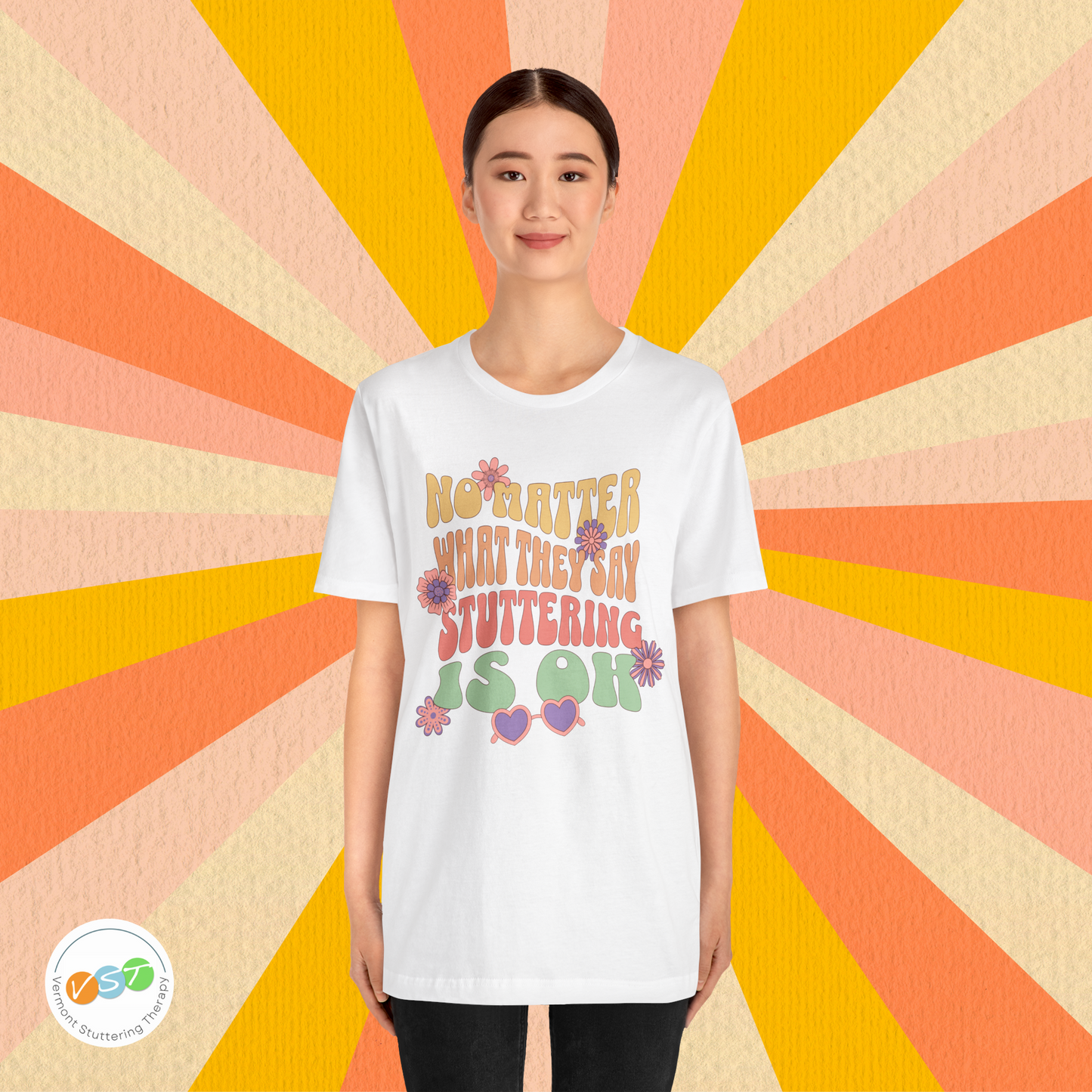 No Matter What They Say Retro 70s Text Stutter Shirt