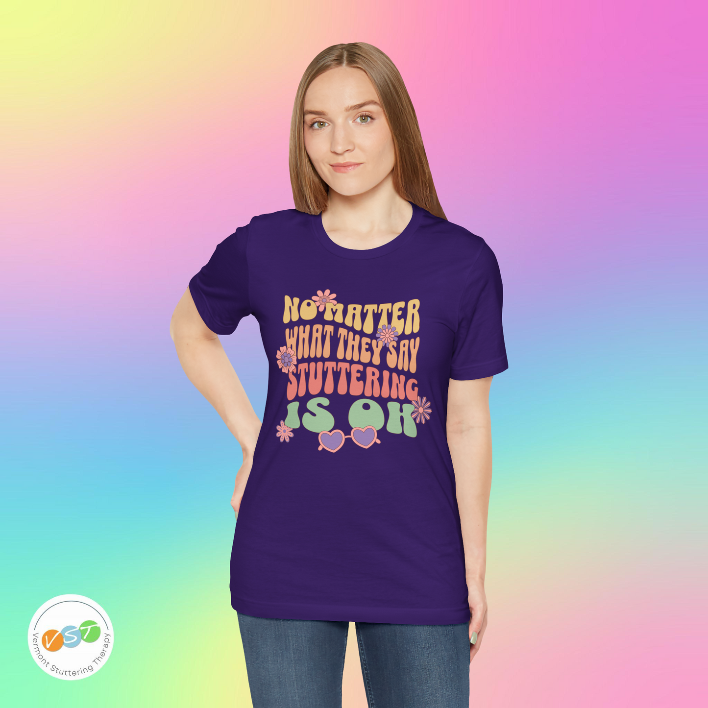 No Matter What They Say Retro 70s Text Stutter Shirt