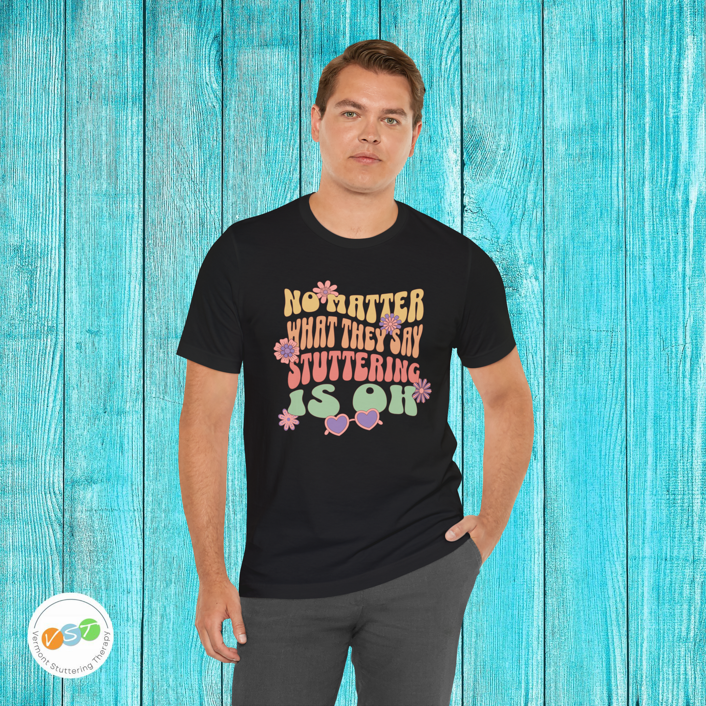 No Matter What They Say Retro 70s Text Stutter Shirt