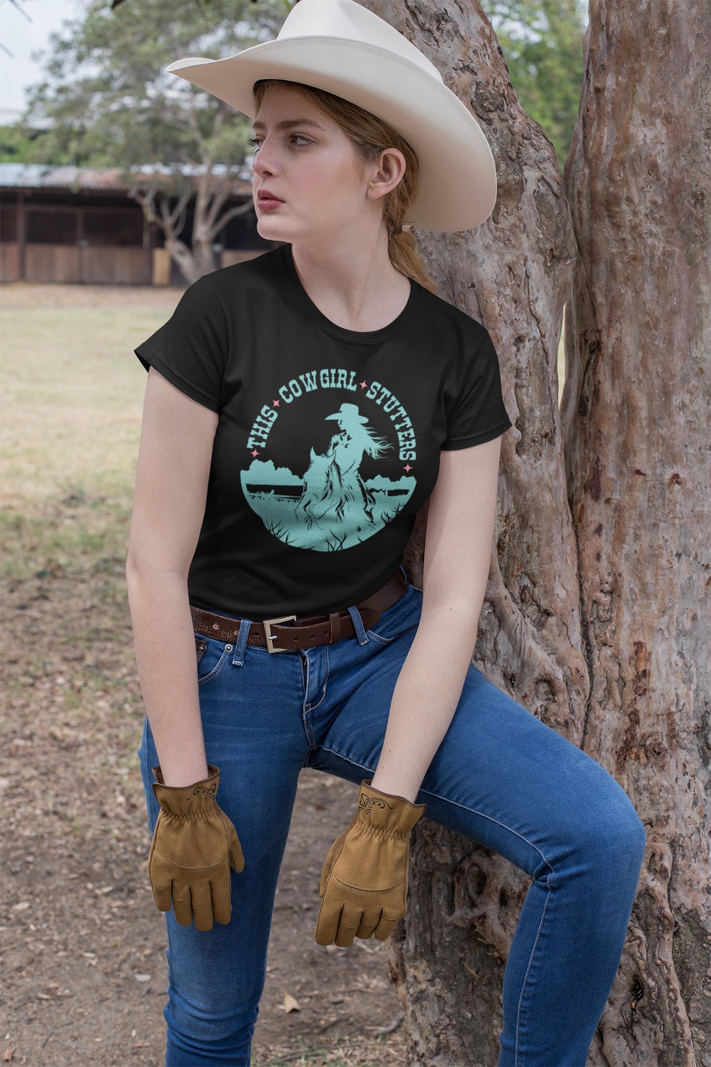 Coastal Cowgirl Stuttering T-shirt for Person Who Stutters