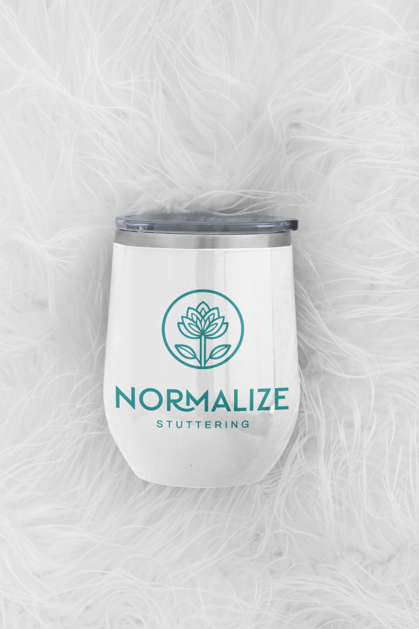 Normalize Stuttering Floral Chill Wine Tumbler with Lid