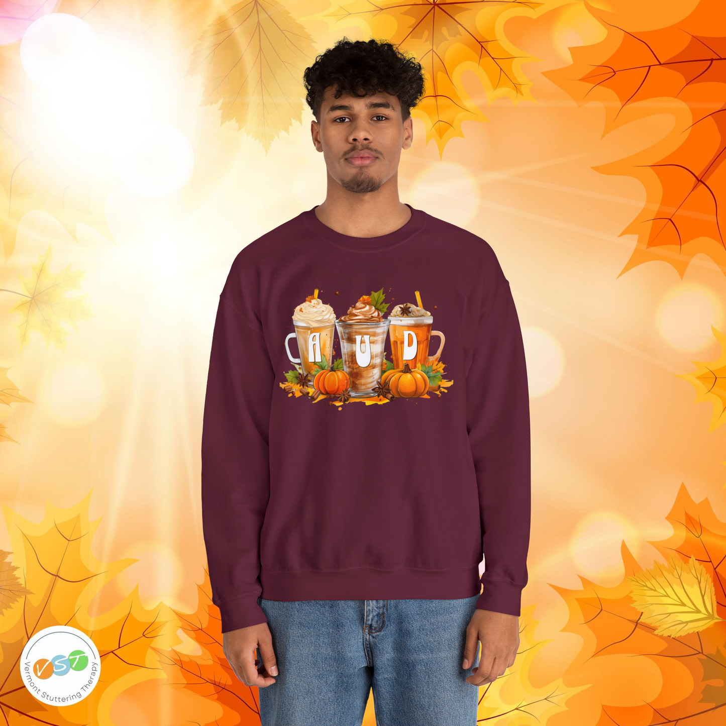 AUD Fall Pumpkin Latte Coffee Sweatshirt Gift