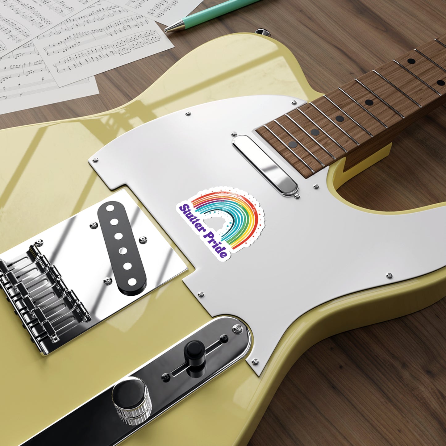 Stutter Pride Rainbow Die-Cut Vinyl Matte Sticker