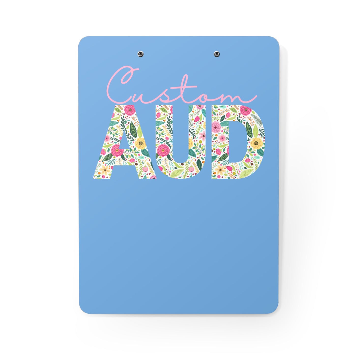 Audiology Custom Retro Floral Clipboard