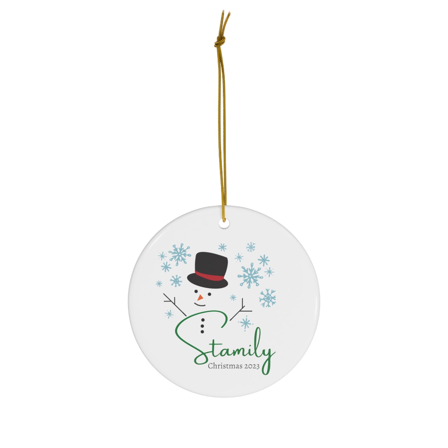 Snowman Stamily Christmas Ornament 2023