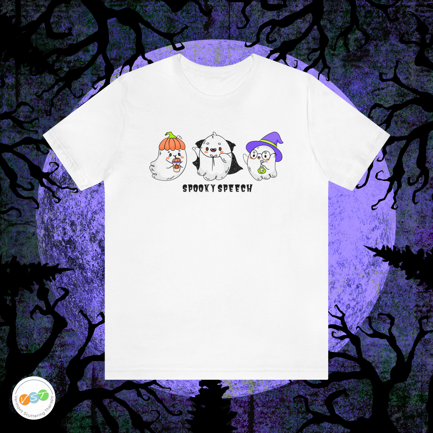 Spooky Speech Cute Ghost Halloween T-shirt for SLP & SLPA