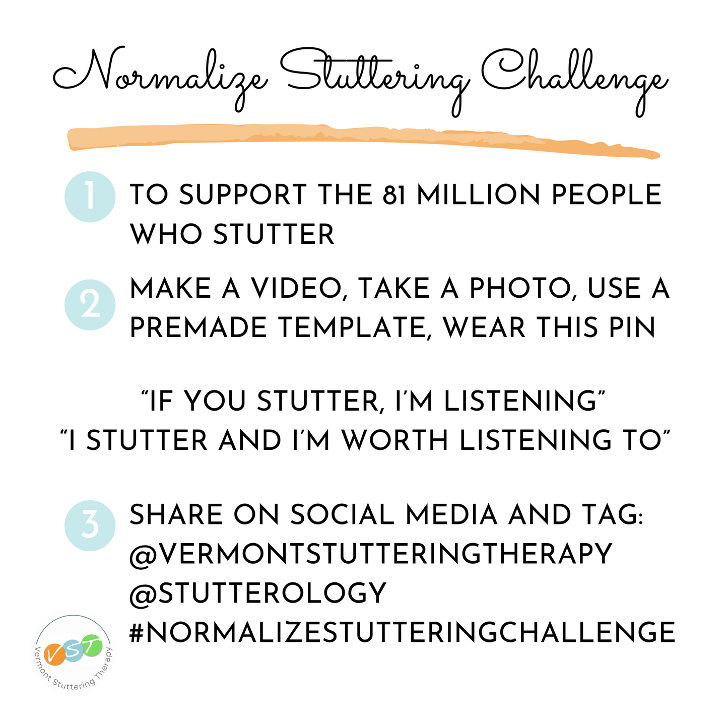 I Stutter and I'm Worth Listening To Pin Button - Normalize Stuttering Challenge
