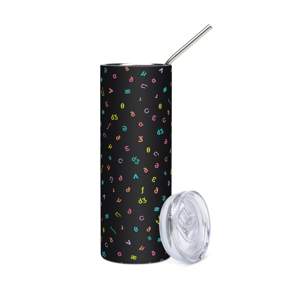 IPA Phonetic Symbols Stainless Steel Tumbler, 20 oz