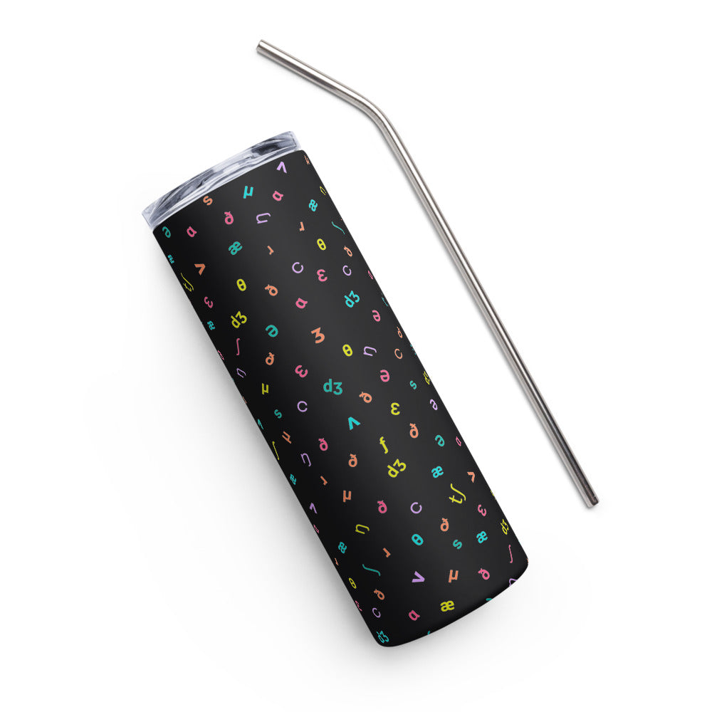 IPA Phonetic Symbols Stainless Steel Tumbler, 20 oz