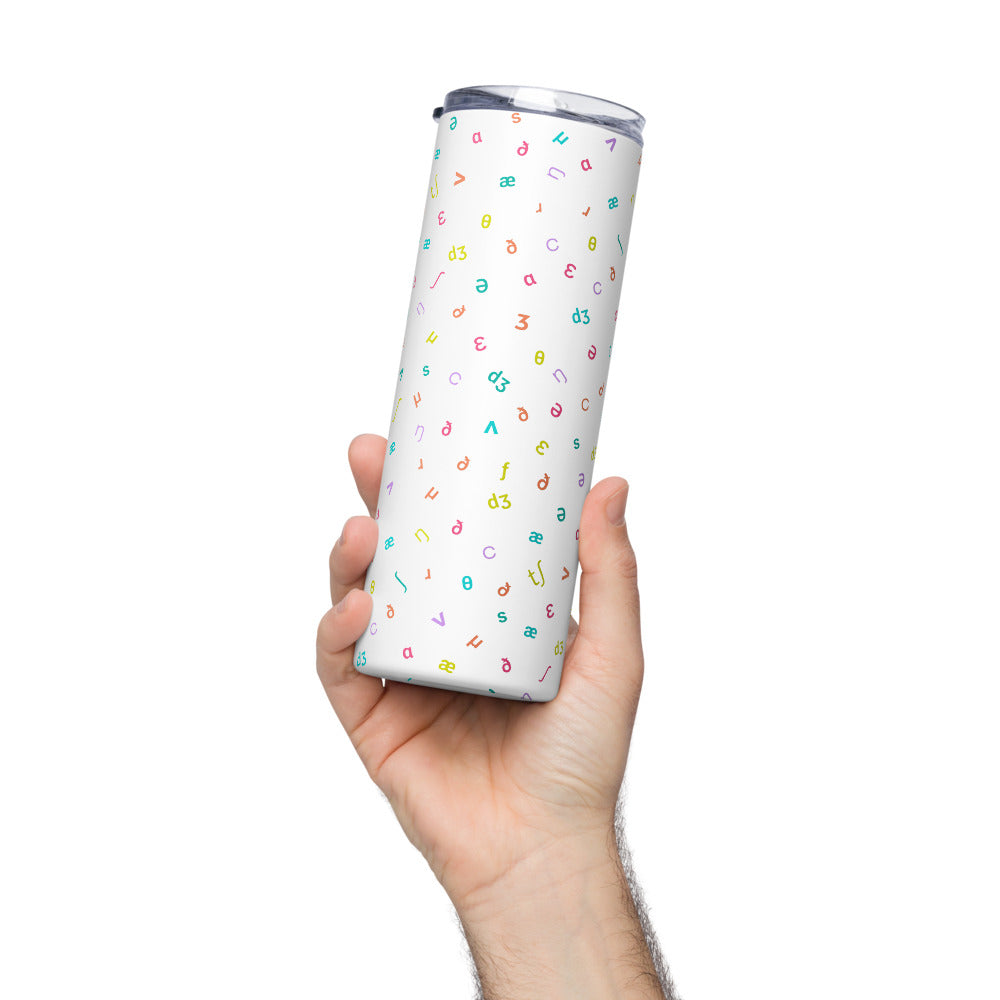 IPA Phonetic Symbols Stainless Steel Tumbler, 20 oz