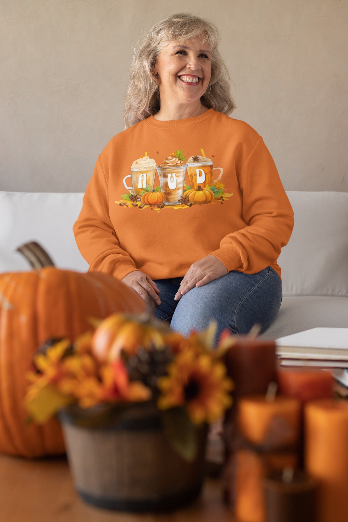 AUD Fall Pumpkin Latte Coffee Sweatshirt Gift