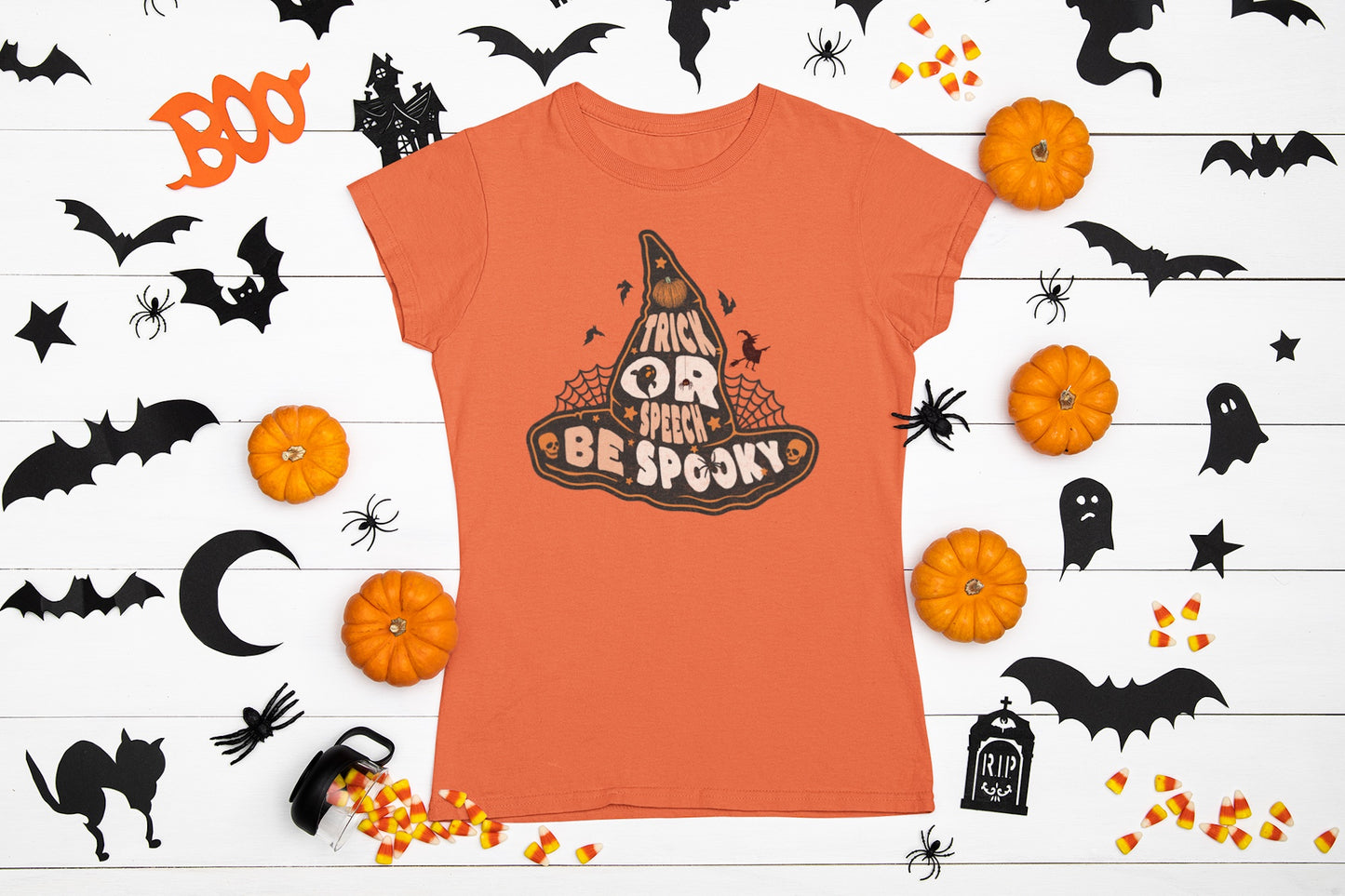 Trick or Speech Witch Hat SLP SLPA Halloween Shirt