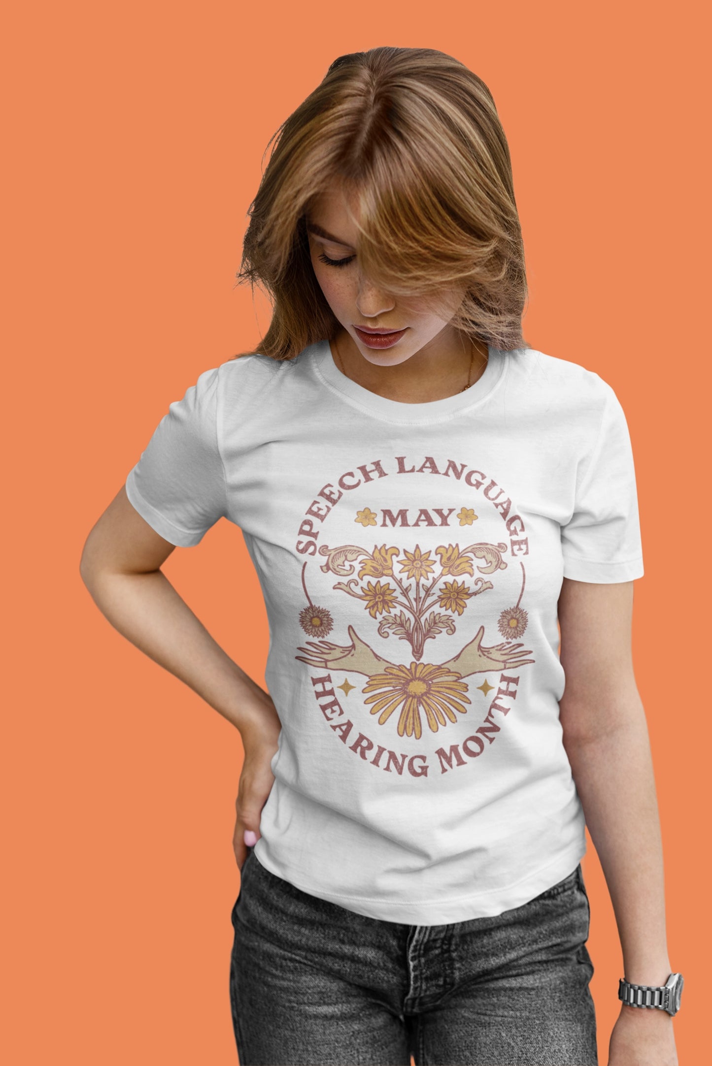 Boho Speech Language Hearing Month Tshirt for SLP