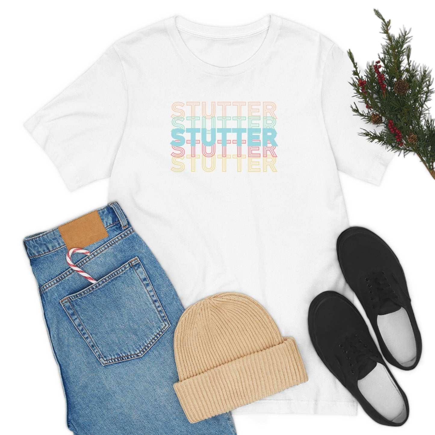 Retro Stutter Stagger Text Unisex T-Shirt