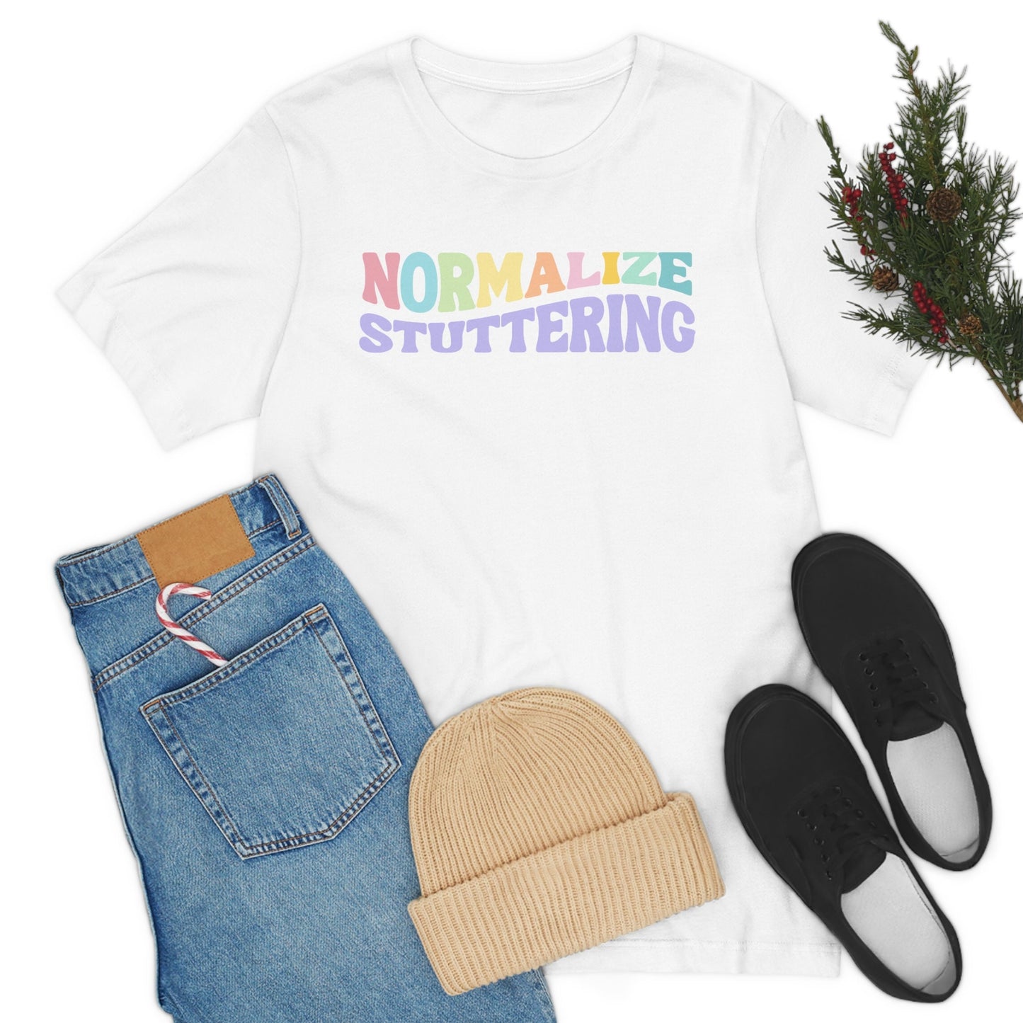 Normalize Stuttering Retro Wave Pastel Unisex T-Shirt