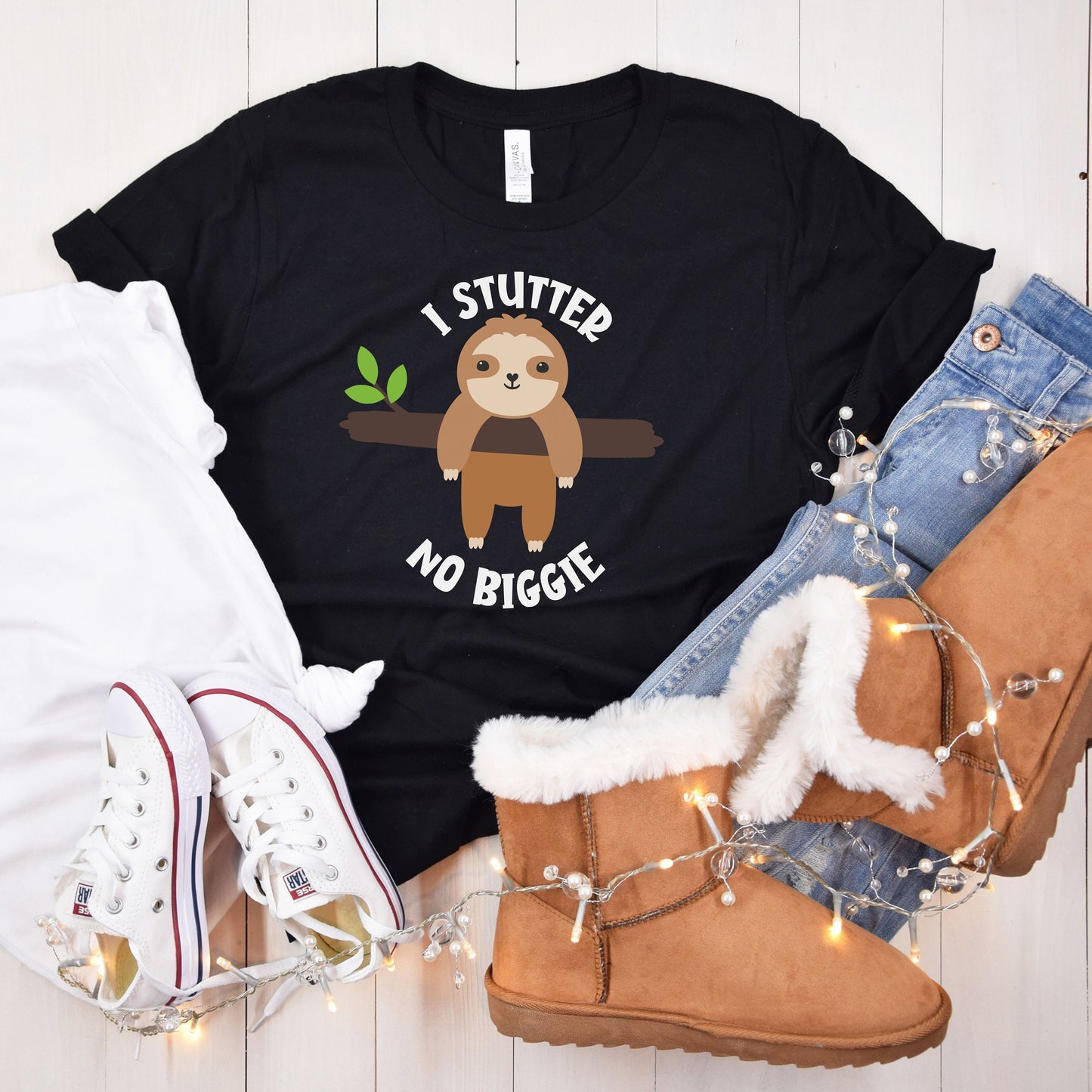 Sloth I Stutter No Biggie Unisex T-Shirt