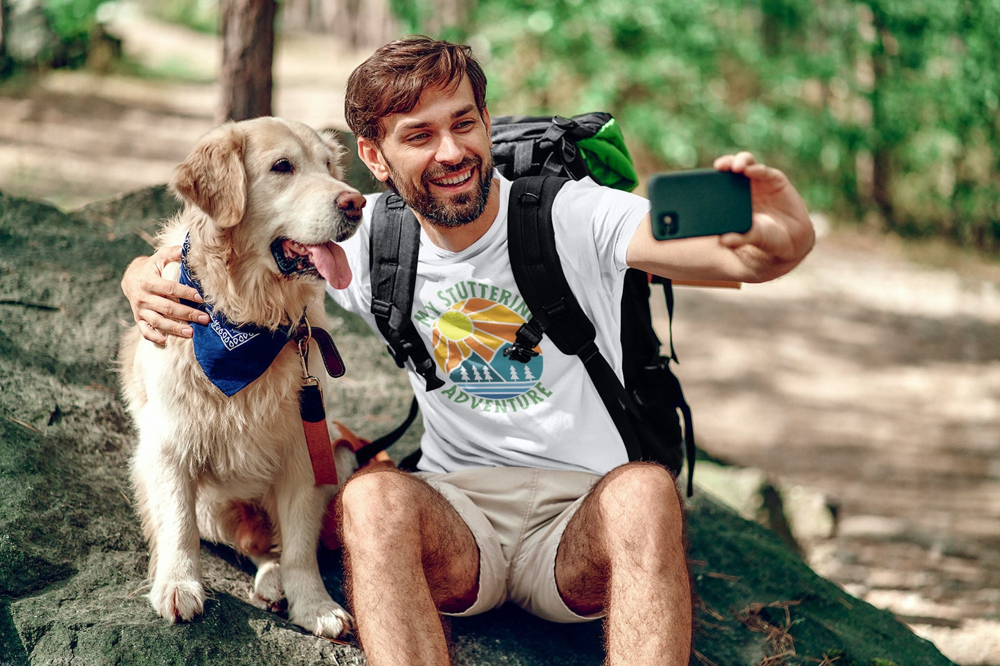 My Stuttering Adventure Retro Mountain Shirt