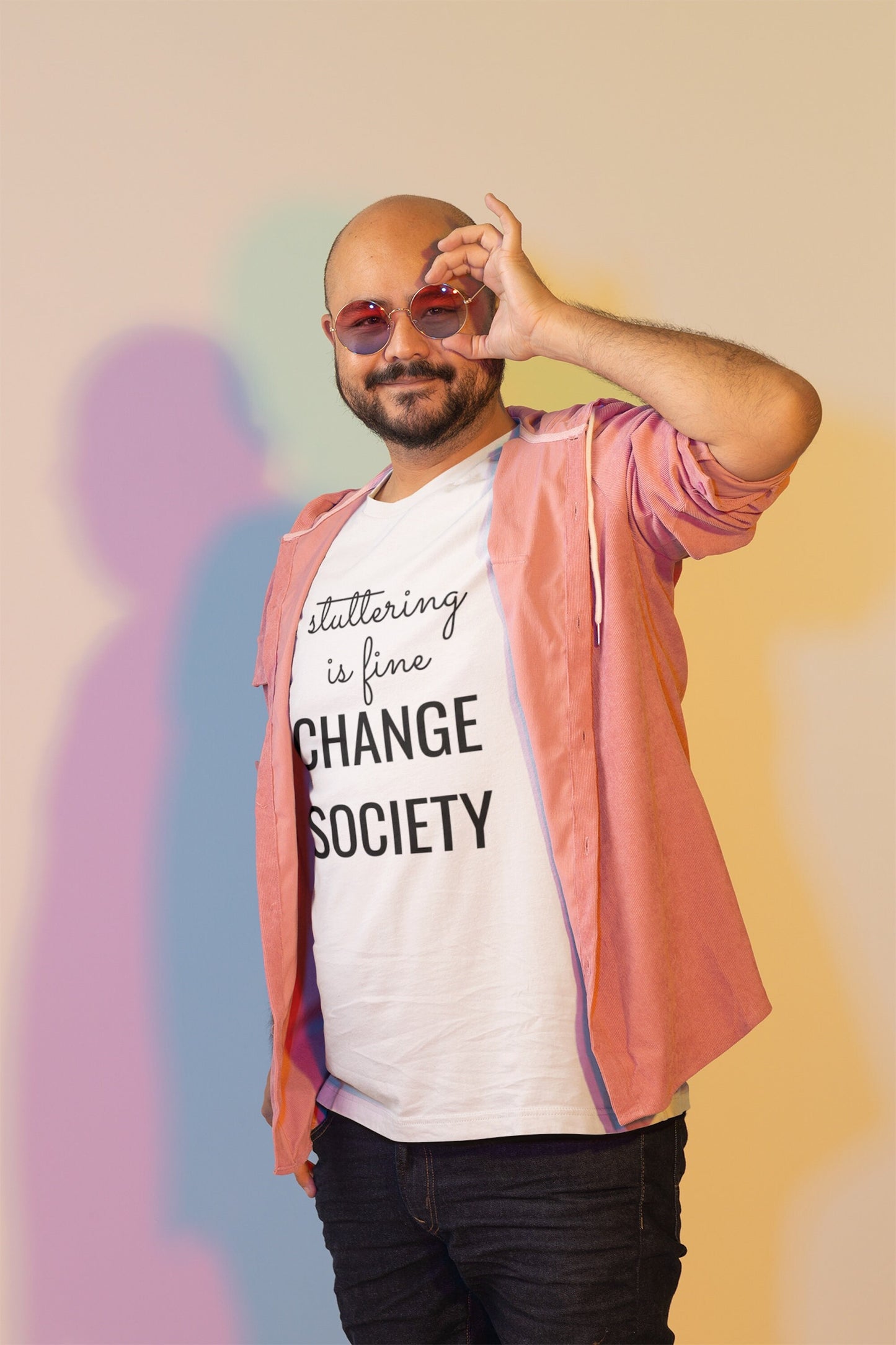 Stuttering is Fine Change Society Stutter T-shirt