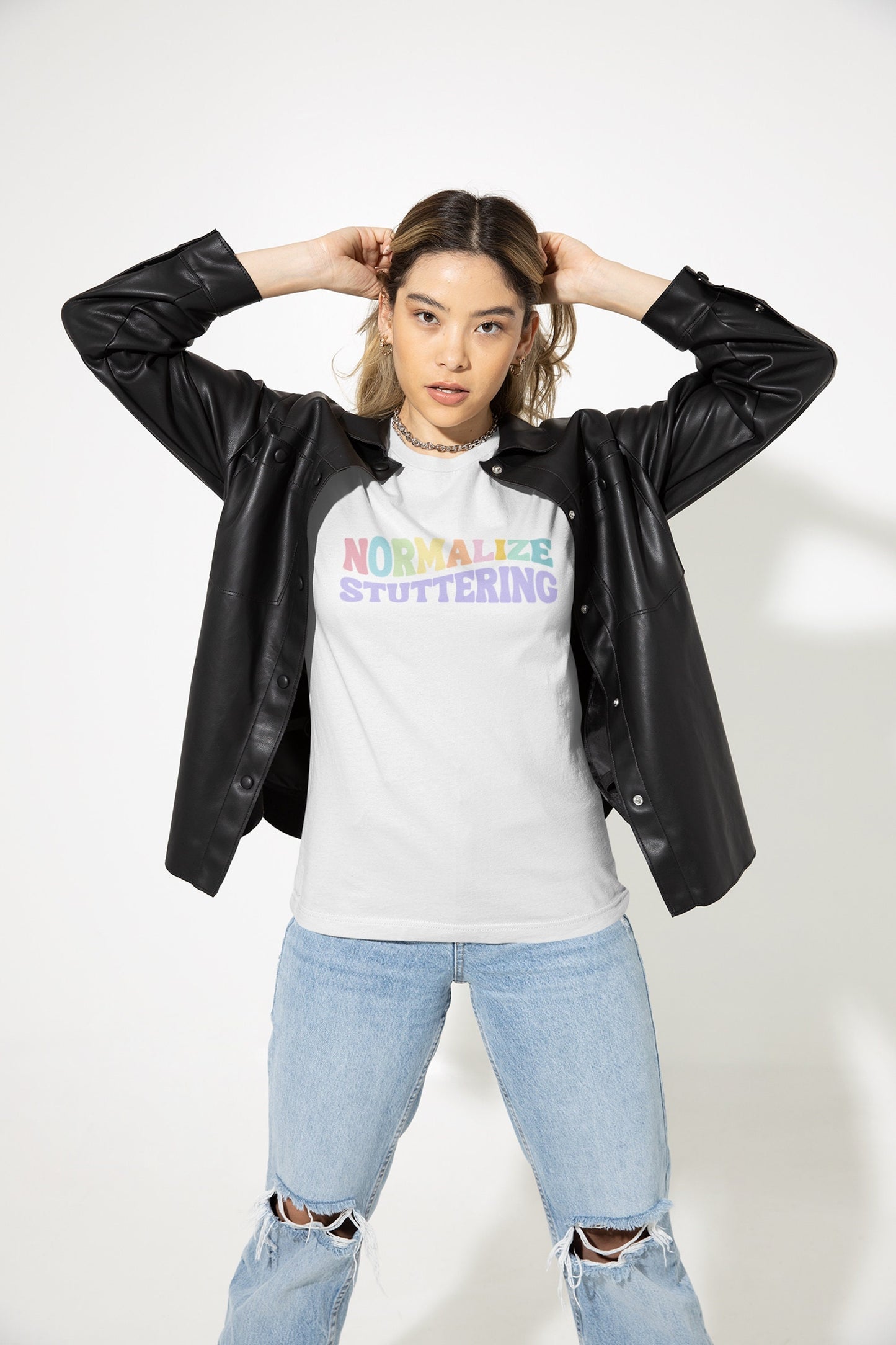 Normalize Stuttering Retro Wave Pastel Unisex T-Shirt