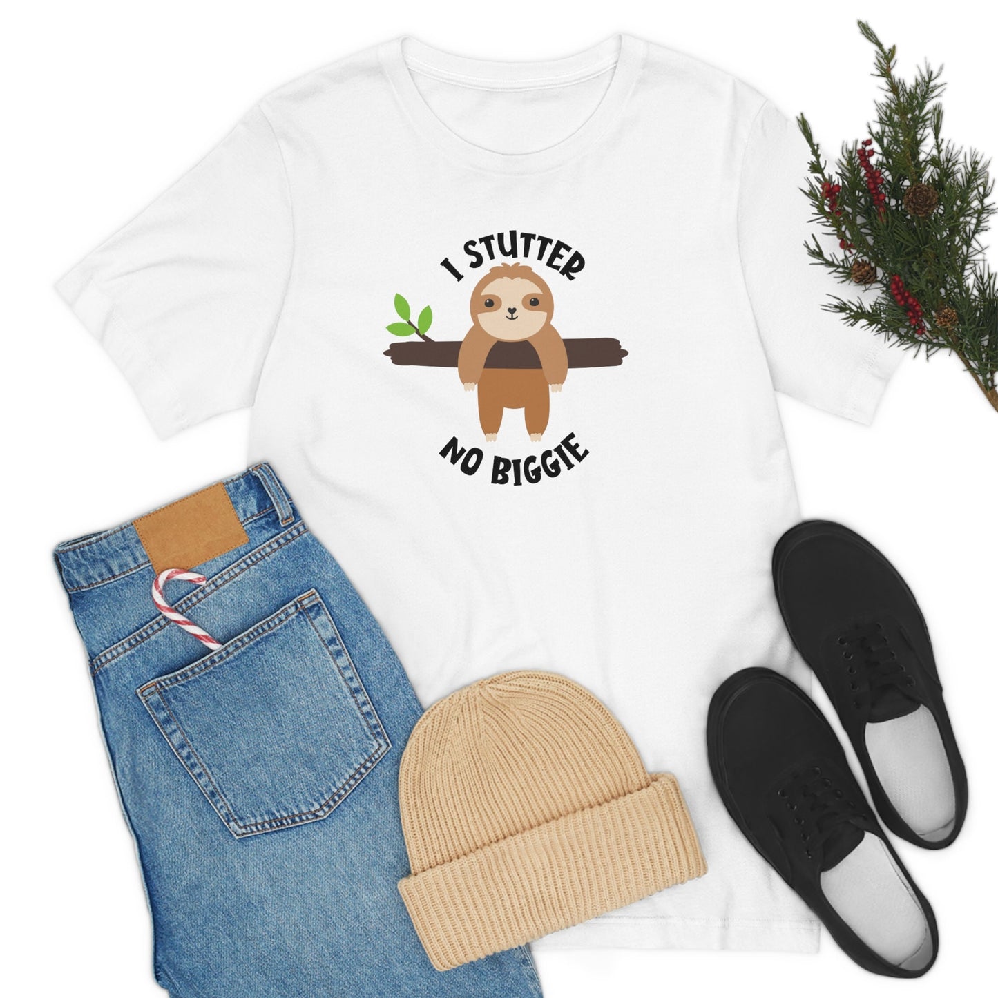 Sloth I Stutter No Biggie Unisex T-Shirt