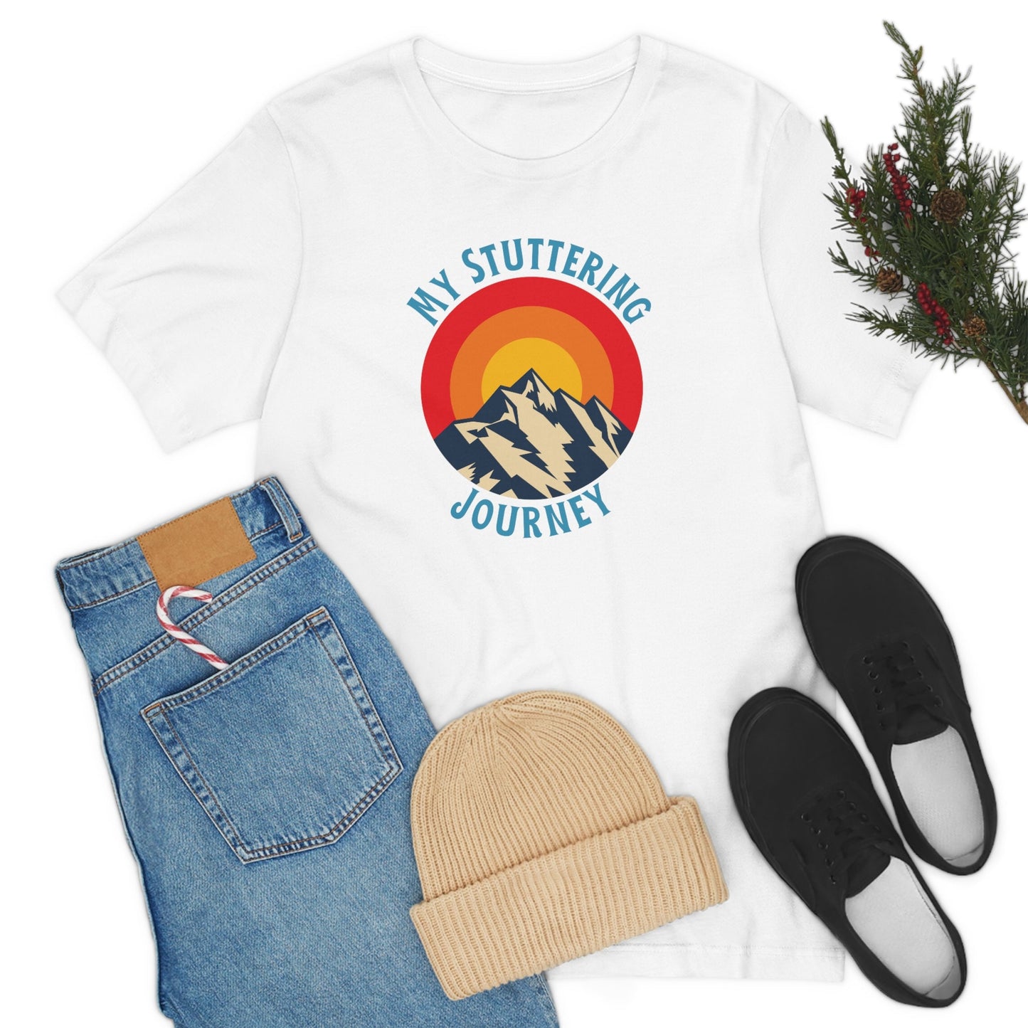 My Stuttering Journey Retro Mountain Unisex T-Shirt