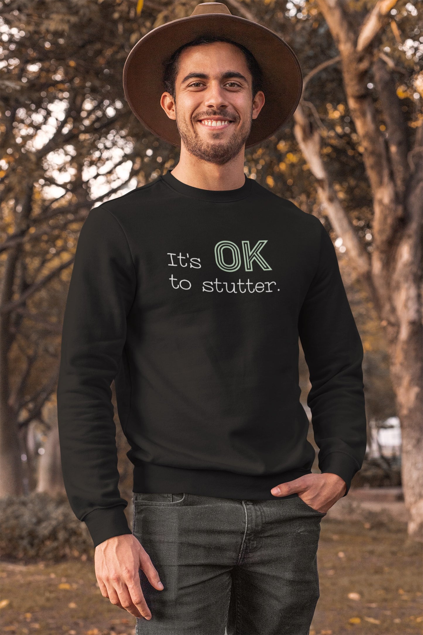 It's OK to Stutter Unisex Heavy Blend Crewneck Sweatshirt