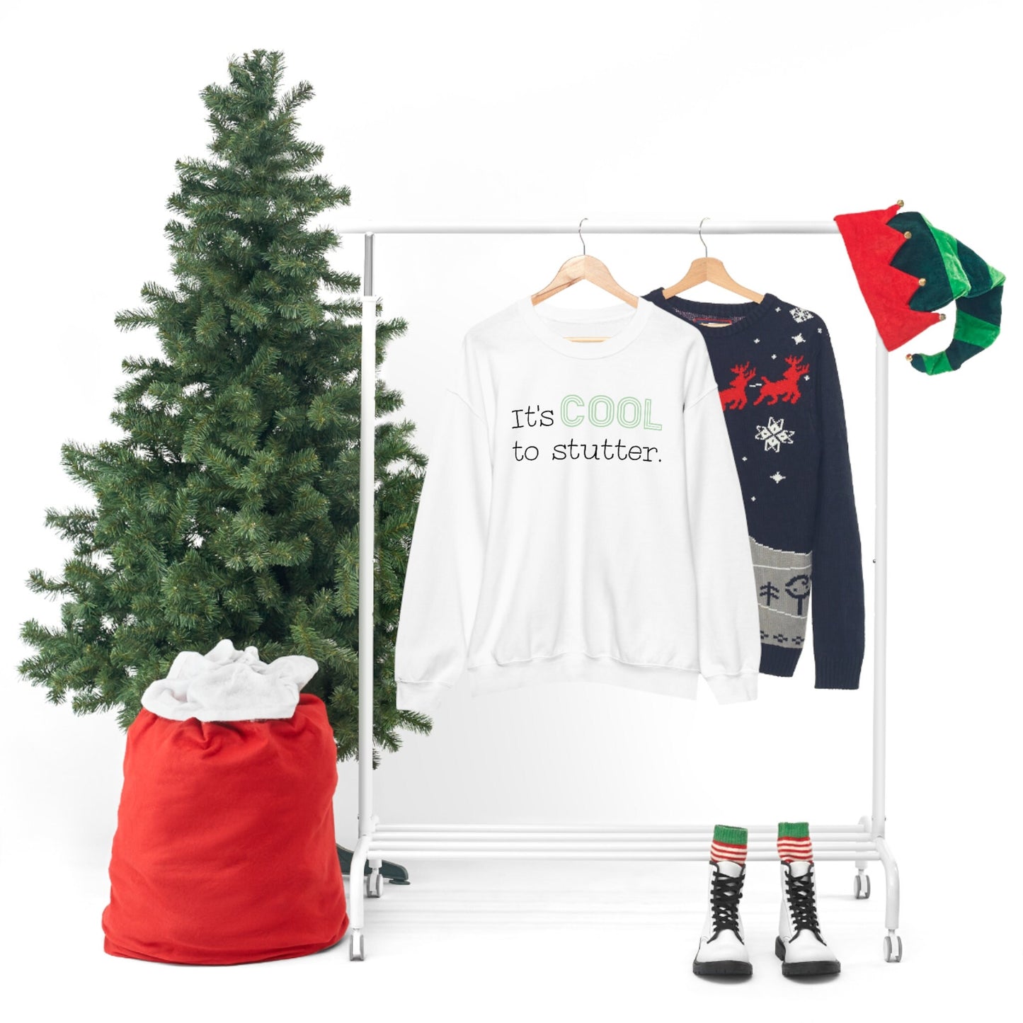 It's Cool to stutter Unisex Heavy Blend Crewneck Sweatshirt