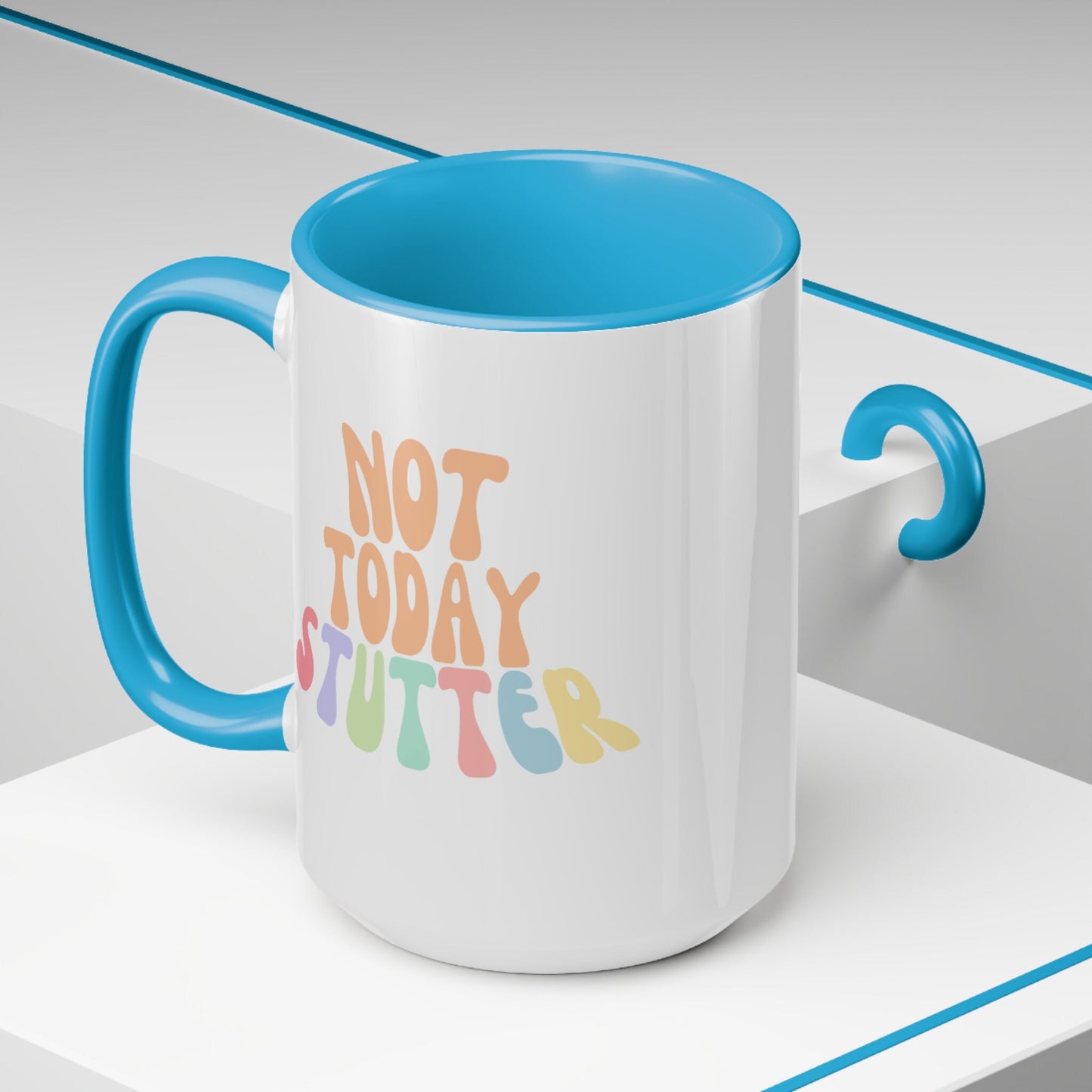 Not Today Stutter Retro 15oz Coffee Two-Tone Mug