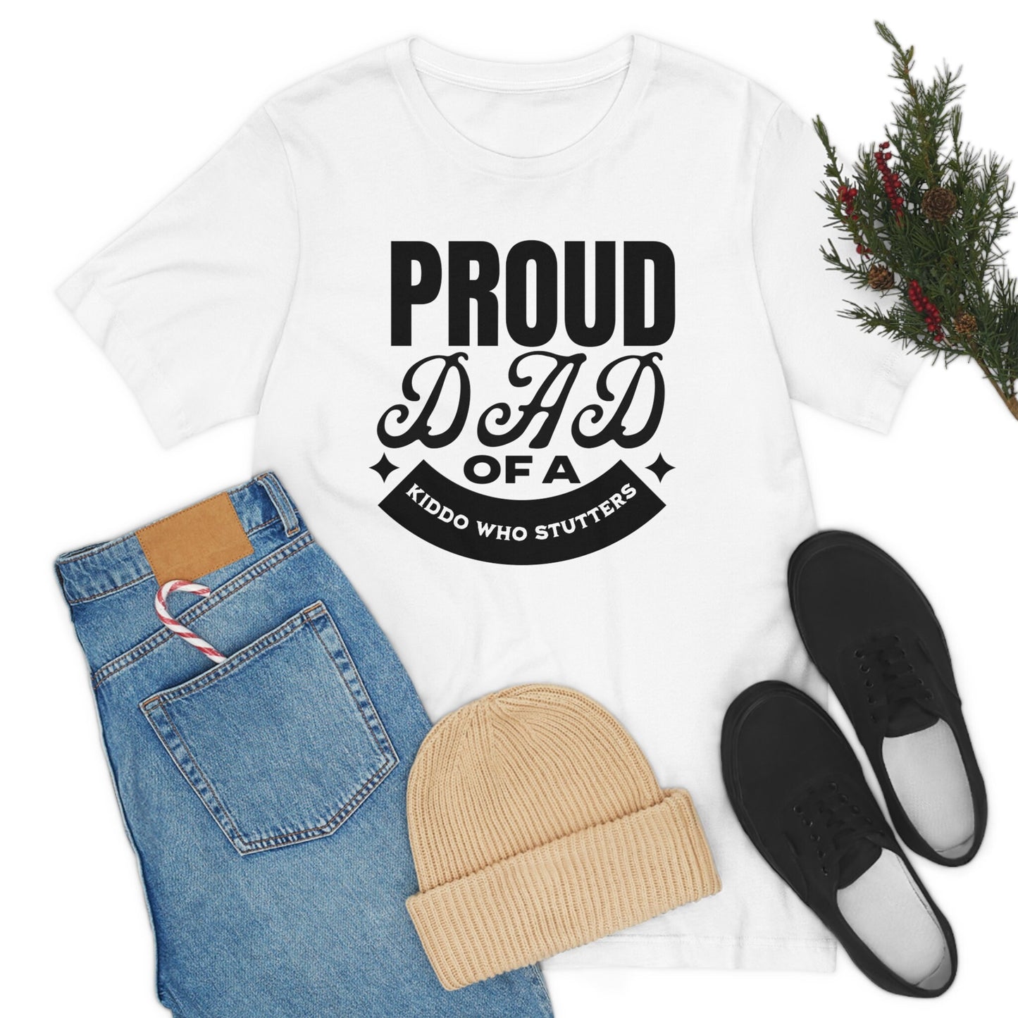 Proud Dad of a Kiddo Who Stutters Father's Day T-Shirt