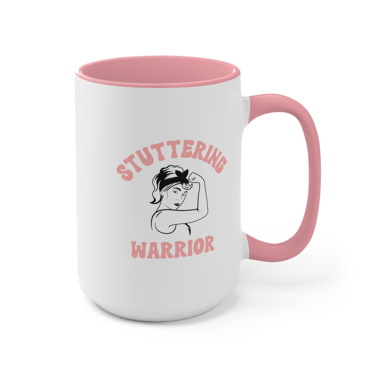 Stuttering Warrior Pinup Strong Woman Mug, 15oz