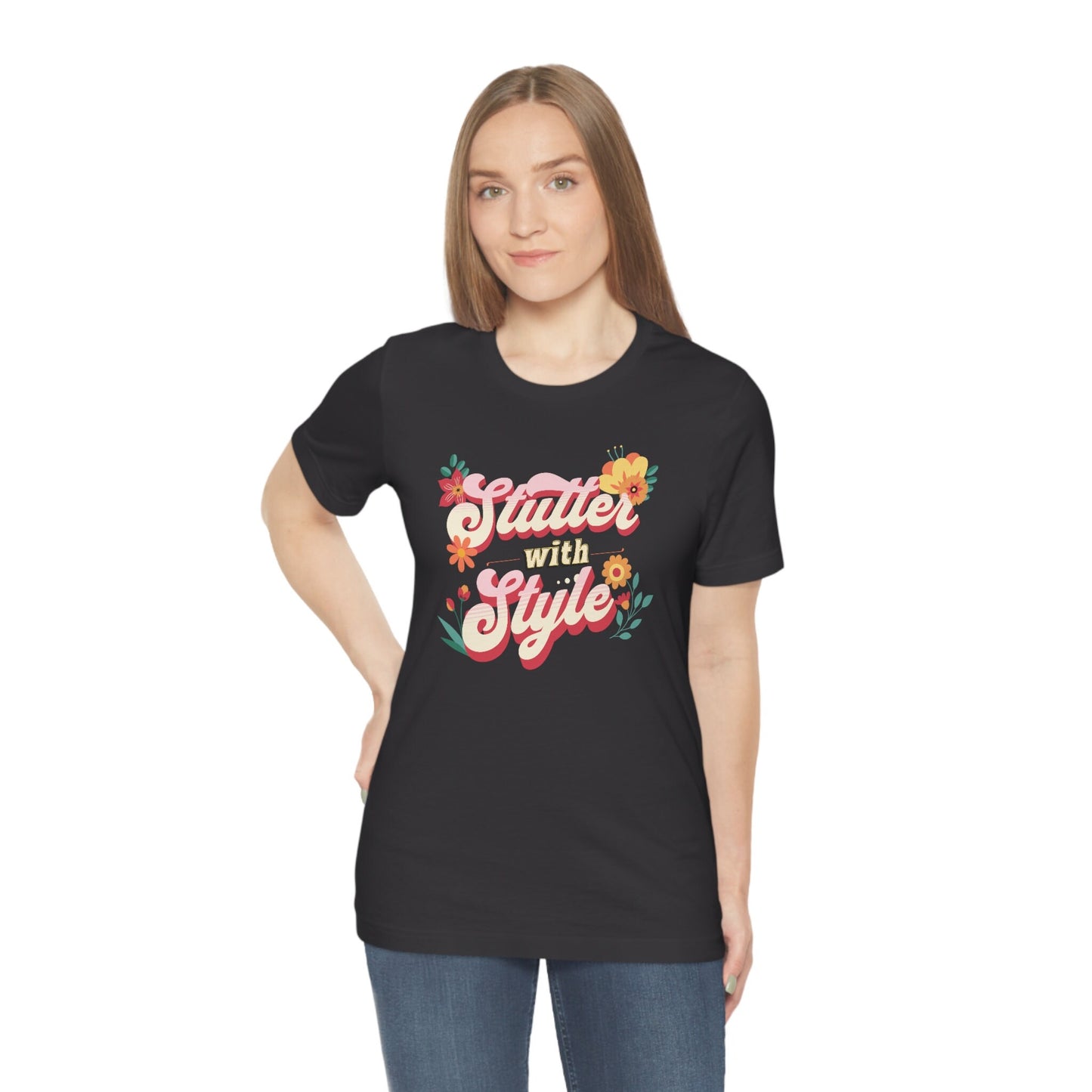 Stutter with Style Floral Unisex T-Shirt